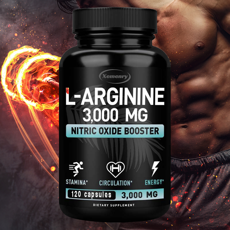 Pre Workout Supplement - L-아르기닌 3000mg - 운동 중 에너지,