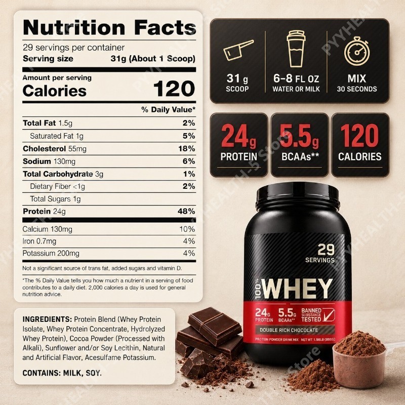 유청 단백질 파우더 더블 리치 초콜릿 24g 단백질 근 - Fitness Nutrition Protein 리뷰 및 가격