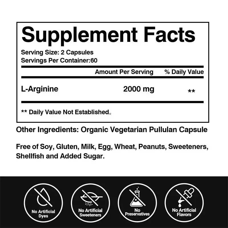 L-아르기닌 캡슐 - 성인을 위한 혈액 순환, 운동 지 - Pre Workout Supplement 리뷰 및 가격